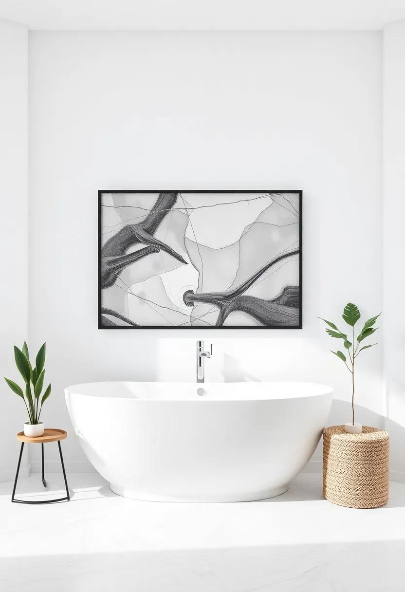 Wall Art Inspirations:‍ Elevating Your​ Bathroom ​Aesthetic Creatively