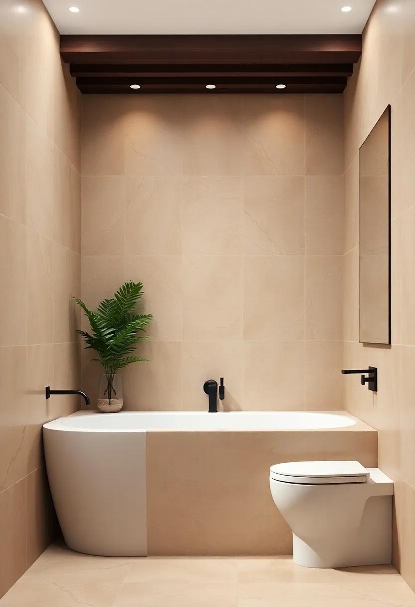 Earthy Elegance: Incorporate earthy beige tones that mimic natural stone to create an organic feel that connects your space to the outdoors