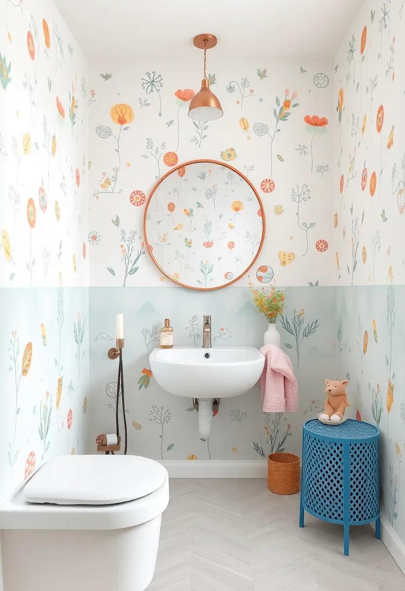 Children's Bathroom Bliss With ⁢Fun and Whimsical Wallpaper Designs