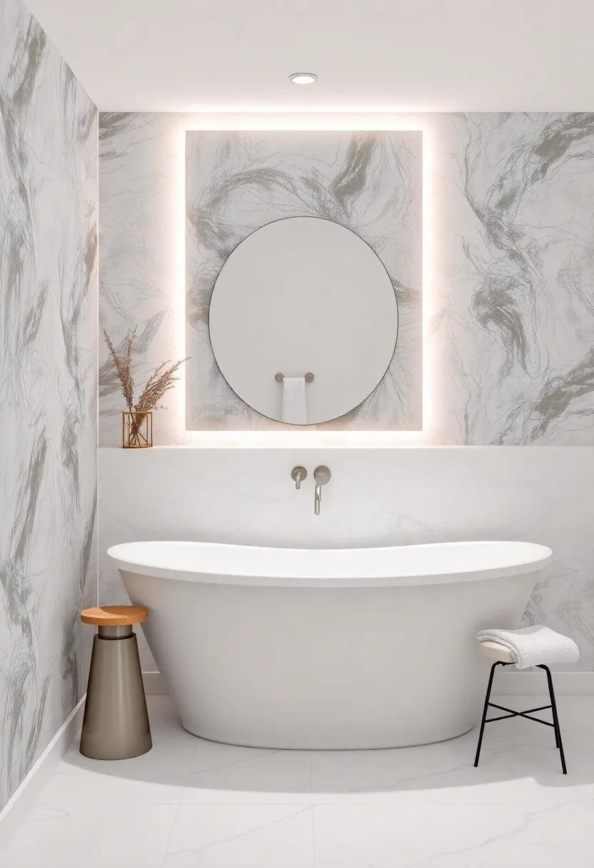 Focal⁢ Walls: Using Wallpaper ⁣to ‌Highlight Key Areas ​in Your Bathroom