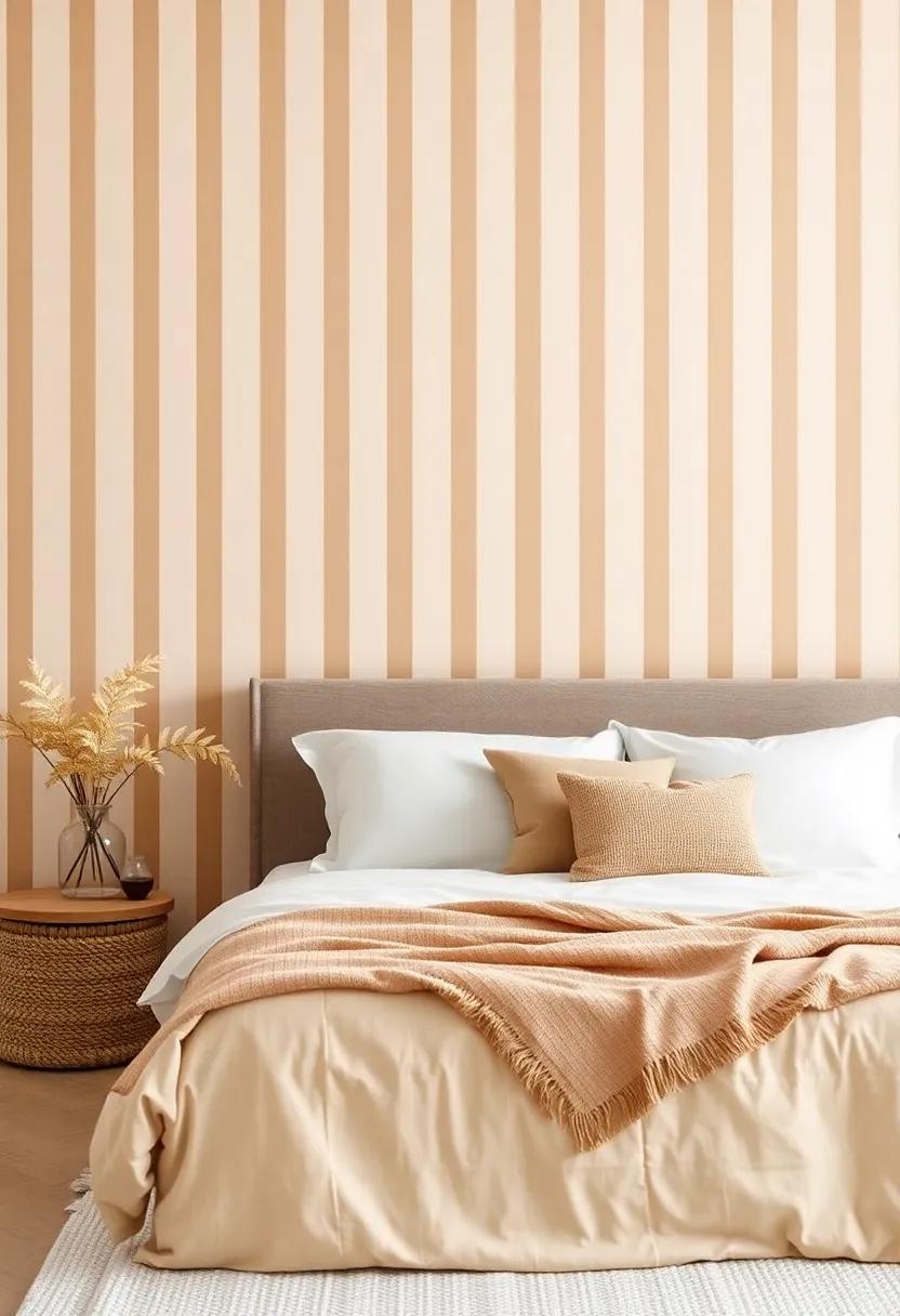 Classic Monotone: Classic black stripes on a white wall evoke timeless​ elegance that matches well with any ‌decor style