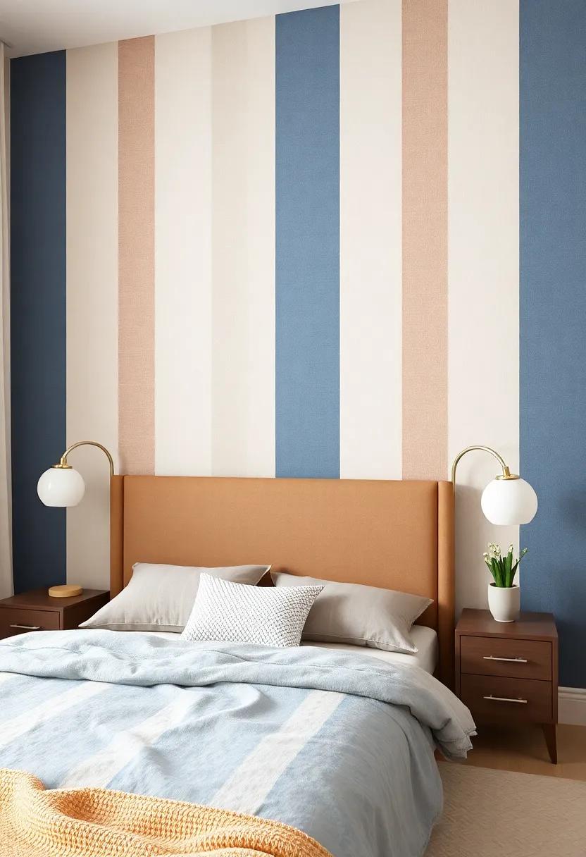 Textured Delight: Choose a ‌fabric-covered accent wall ⁣with vertical stripes​ for a tactile experience that⁤ adds depth and warmth