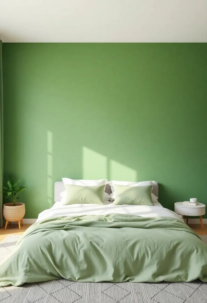 Gentle ⁣Greens: Inviting Nature Indoors for a ⁣Refreshing Bedroom​ vibe