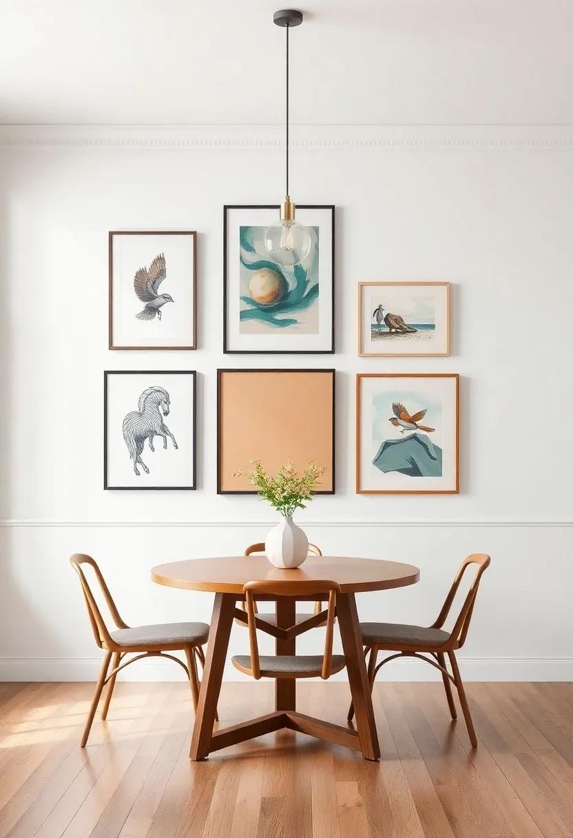Eclectic gallery Wall: Curating a Unique Collection of Art in Your Dining Room