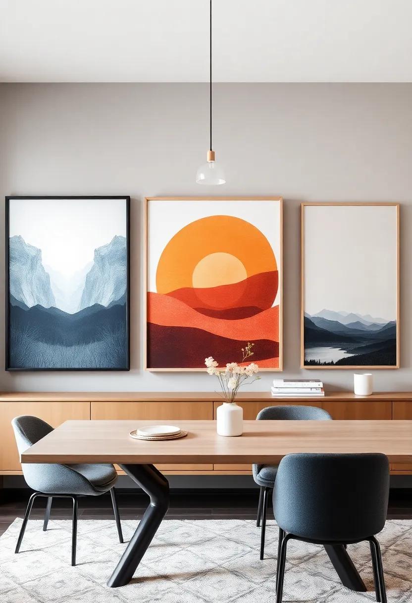 Layering Art: Using Wall Art to Create Depth and Dimension in Your Dining Area