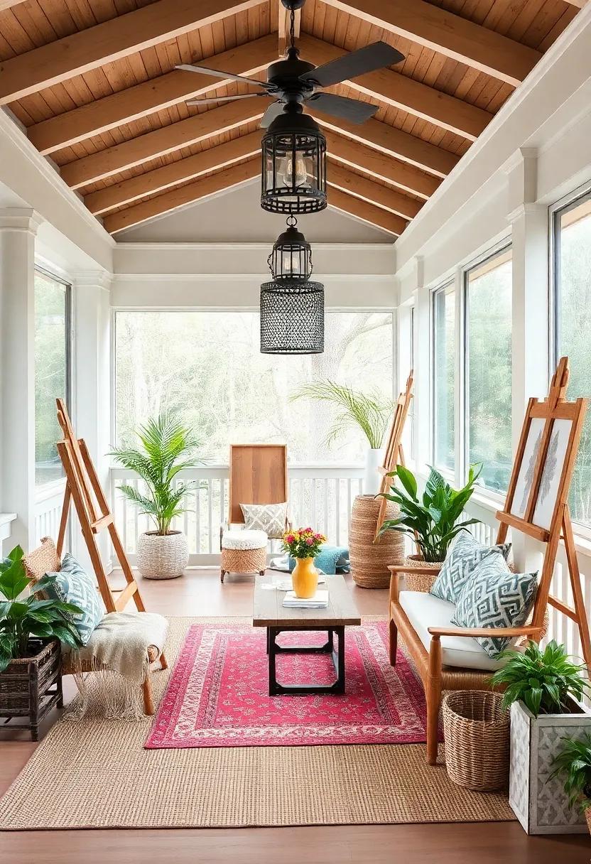 Artistic Escape: Encourage creativity with an art station featuring easels and supplies, and surround yourself with inspiring decor that sparks imagination in your outdoor space