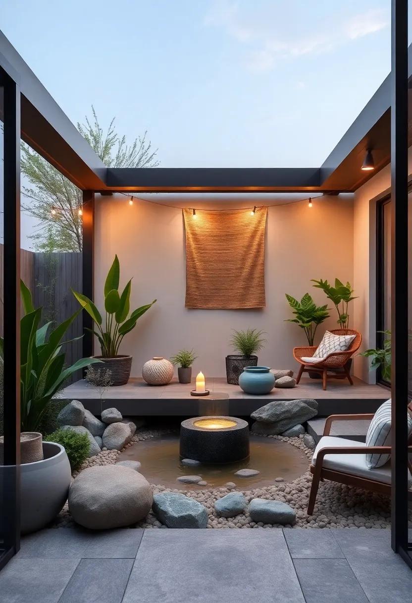 Zen Zen Garden: Integrate serene water features, minimalist decor, and elements of nature to create a peaceful and meditative space that encourages mindfulness and relaxation