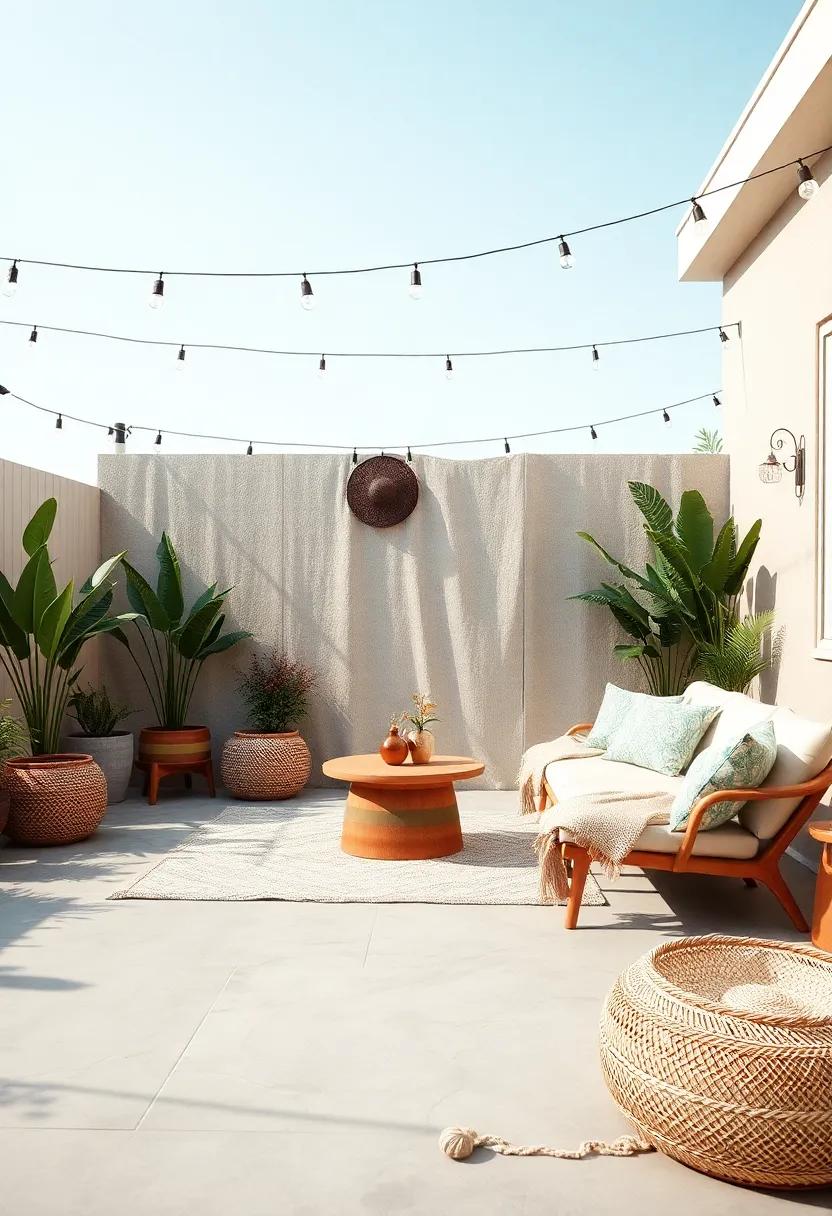 Explore Textured Fabrics⁢ for Cozy Seating in Your Boho Patio⁢ Haven