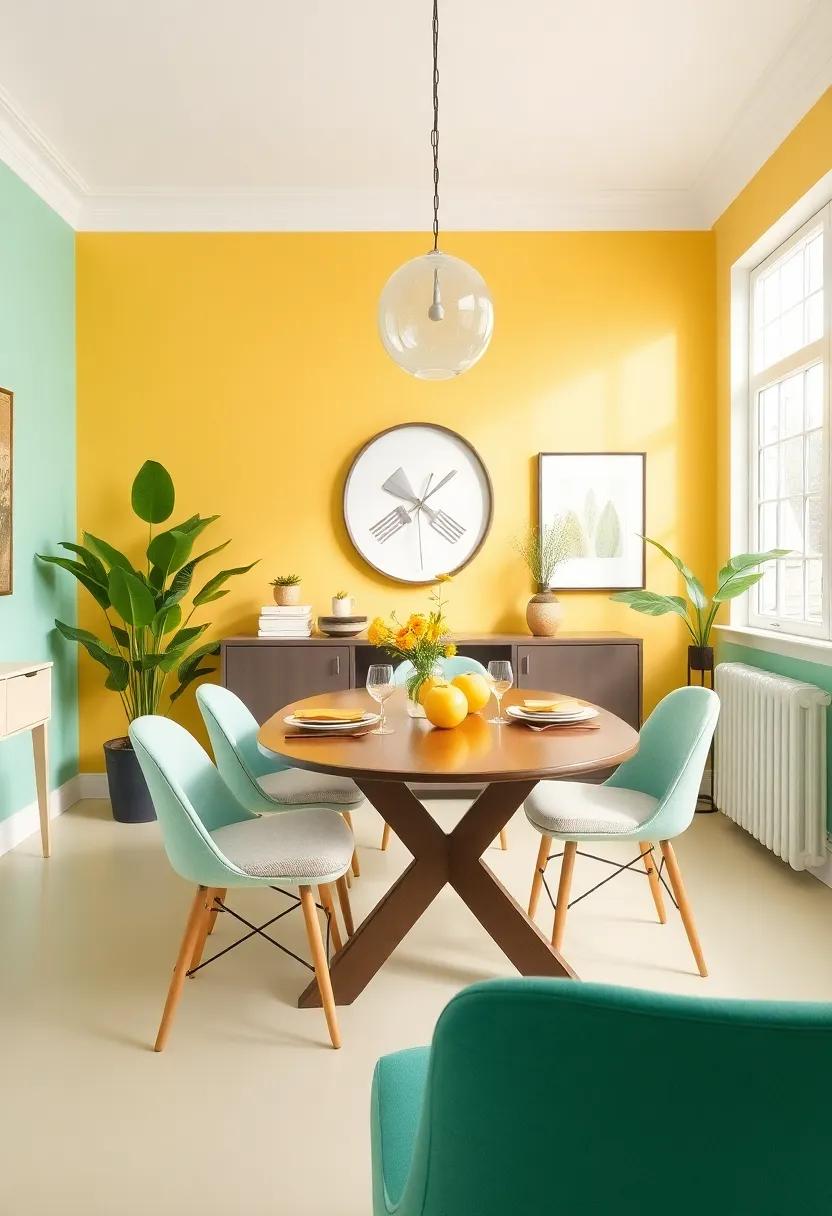 Sunny Lemon​ Yellow and Cool Mint: A lighthearted pairing that brightens up⁣ the space, perfect for cheerful brunches and family gatherings