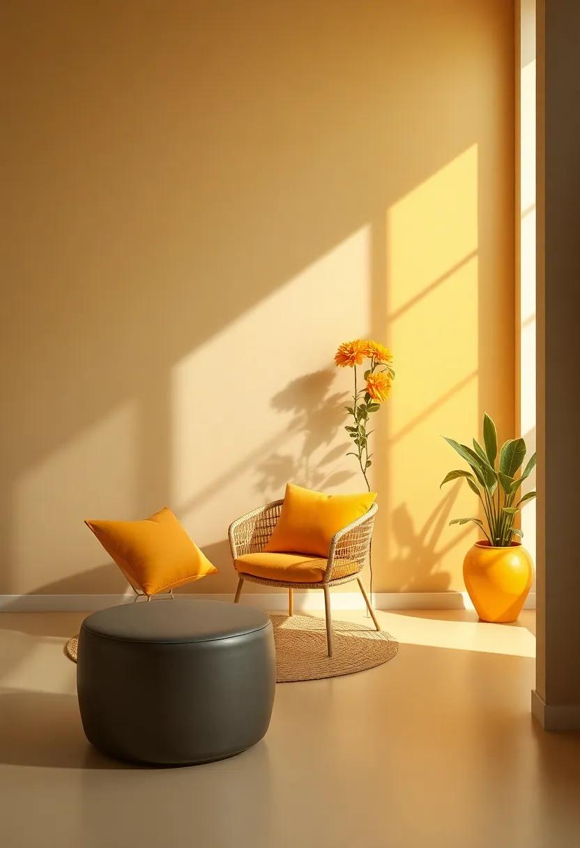 Sunlit Marigold: Bright and cheerful, marigold radiates warmth and optimism,⁣ often ‌used to uplift moods‌ in interior design