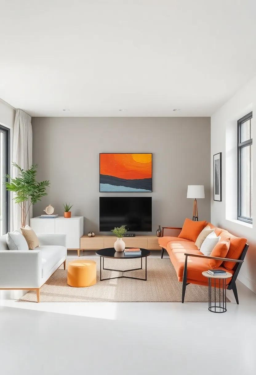 Color Pop Accents: Adding Interest in a Minimalist Setting