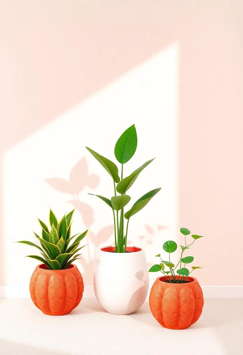 Coral Planters: Incorporate real​ or faux plants in coral pots ​to bring nature indoors and freshen up the space