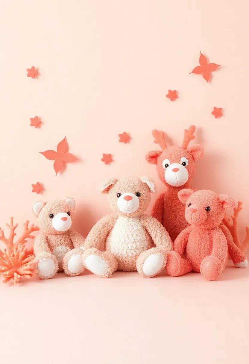 Coral Wildlife Stuffed Animals: Include cuddly stuffed animals in coral tones ⁤for both decoration ⁣and playtime ‍fun