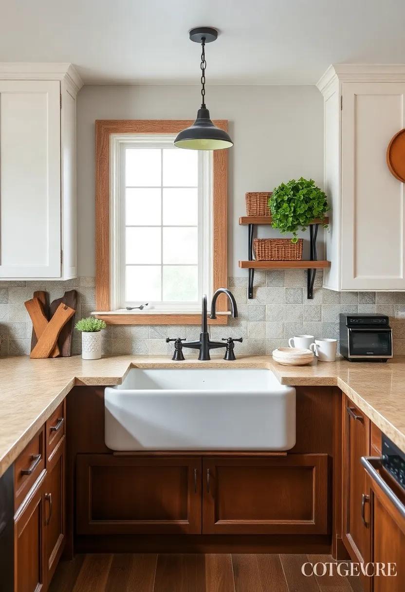 A Nod to Nostalgia: ‌Celebrating the past, this kitchen’s rustic decor pairs seamlessly with an old-world farmhouse sink, ​creating a timeless atmosphere that evokes fond memories