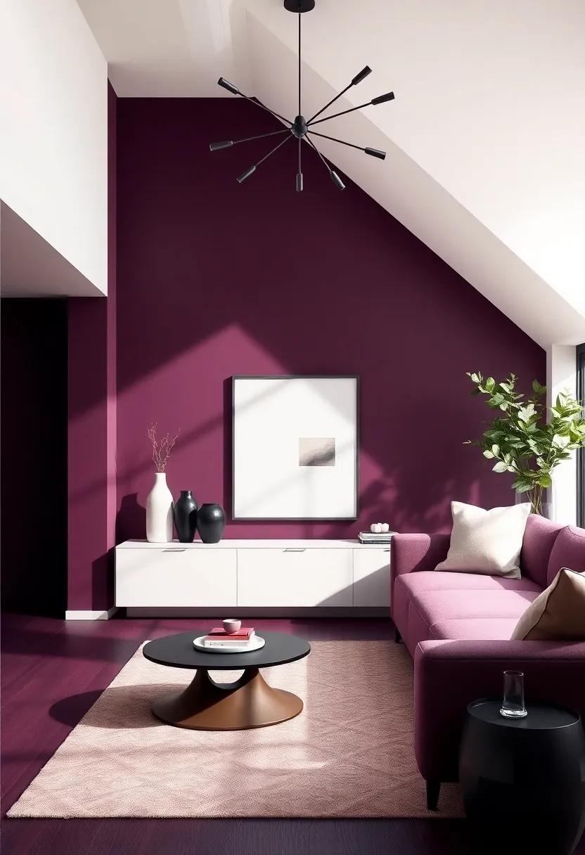 Embracing the Allure of Dark Plum: Modern Interiors Transformed with Rich‌ Hues