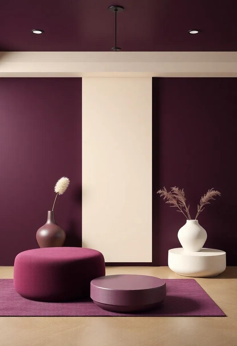 Artful Accessories: Elevating Spaces with Dark⁤ Plum⁤ and Cream ‌Décor