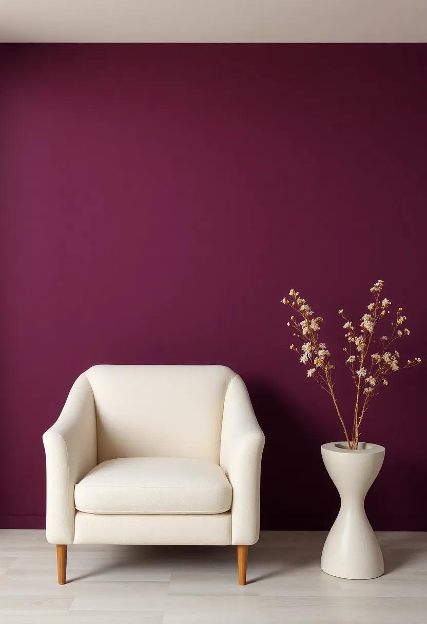 Textures ⁣of Elegance: How‌ Fabrics Enhance‍ Dark Plum and Cream ‌Palettes