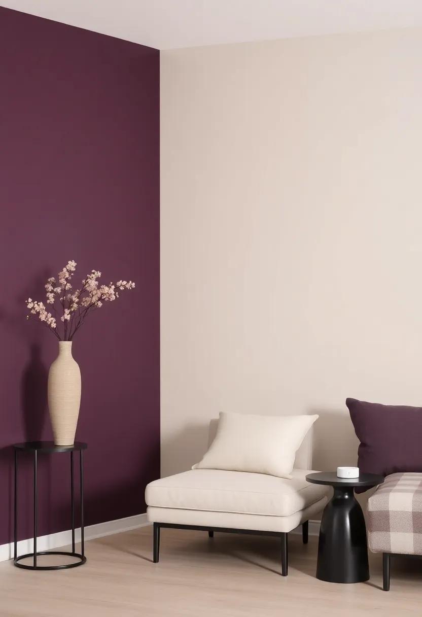 Layering ⁢Shades: Incorporating Variations of Plum​ in Modern Room Designs