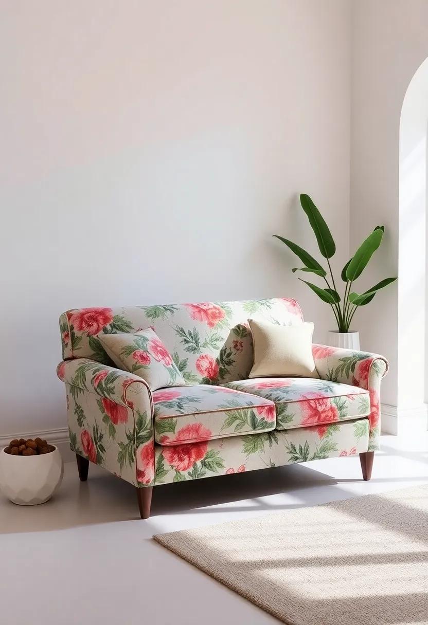 Floral Statement Pieces: Invest ⁣in a statement piece, like a ⁤floral-pattered sofa or armchair, that anchors your room's aesthetic
