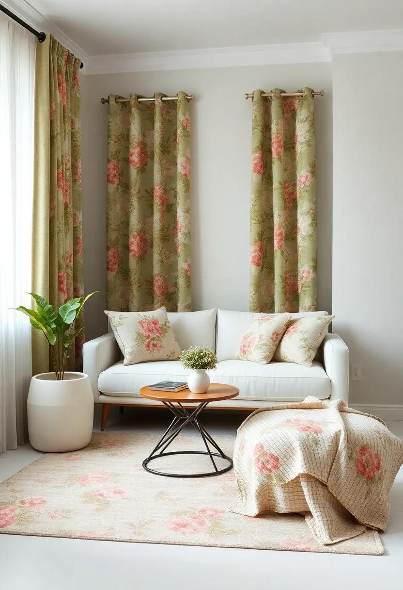 Floral‌ Fabric Accents: Incorporate‌ floral prints in various textile elements, from​ curtains to throws, to unify and harmonize different decor styles
