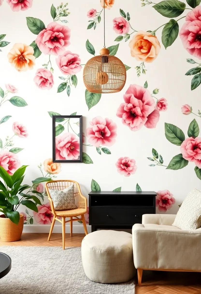 Floral Murals: Commission or paint a large-scale floral mural for a stunning visual‍ impact ⁤that embodies your eclectic ⁤aesthetic