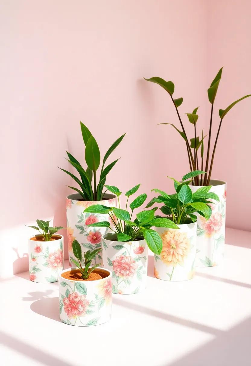Indoor garden: ⁤Use floral-patterned planters to display‍ indoor plants, adding⁢ a fresh ⁣and lively vibe to your ⁣eclectic decor