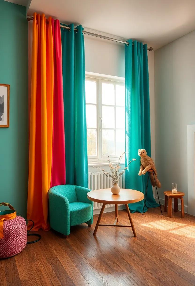 Create Contrast: Opt for curtains ⁤that ‍contrast with ‍your ​wall colors to add depth and visual interest, making the space⁣ feel more dynamic