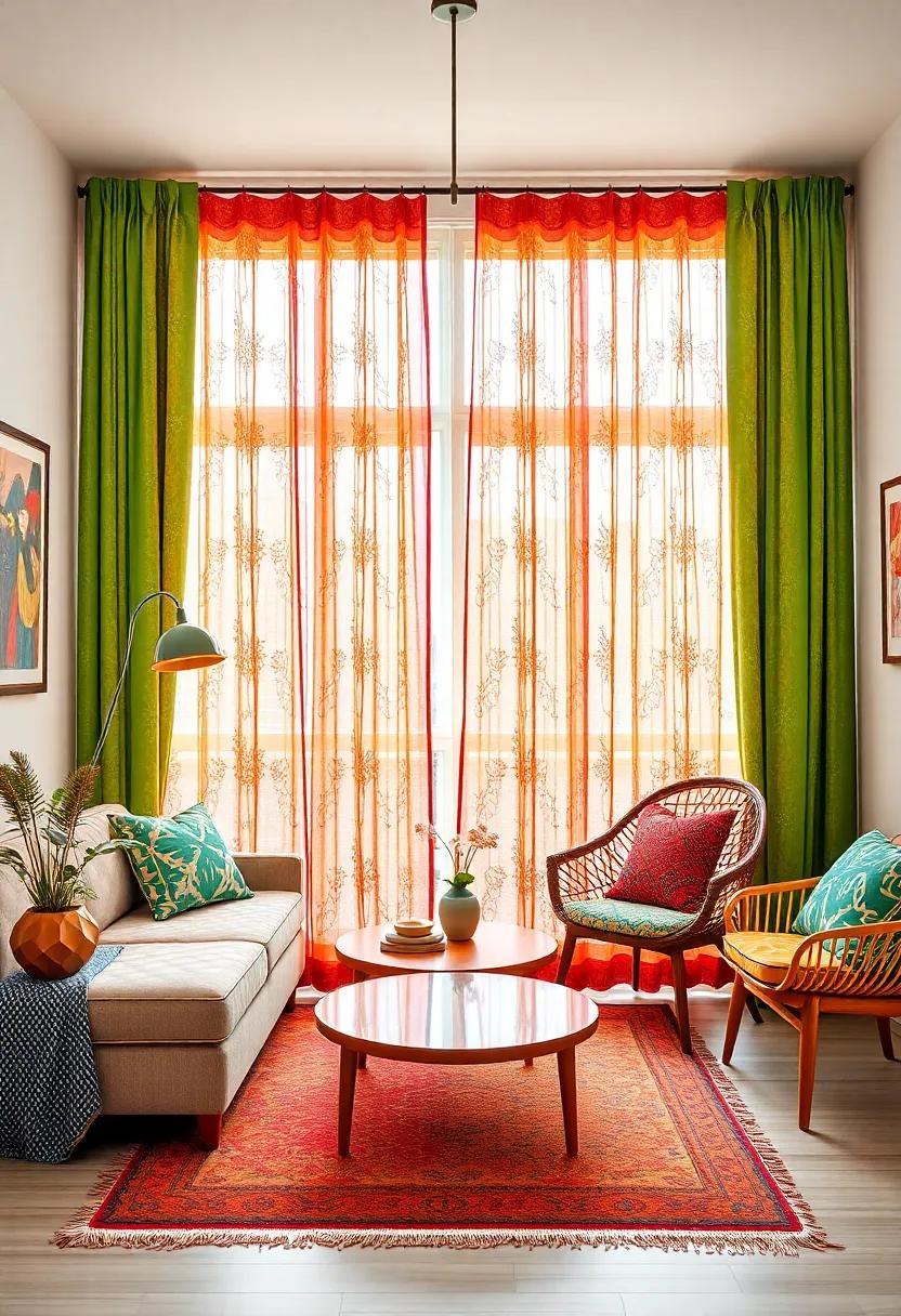 Encourage Mixing: With the freedom of eclectic ⁣decor, colorful curtains enable a seamless blend ⁣of styles, proving that anything can match if done with intention
