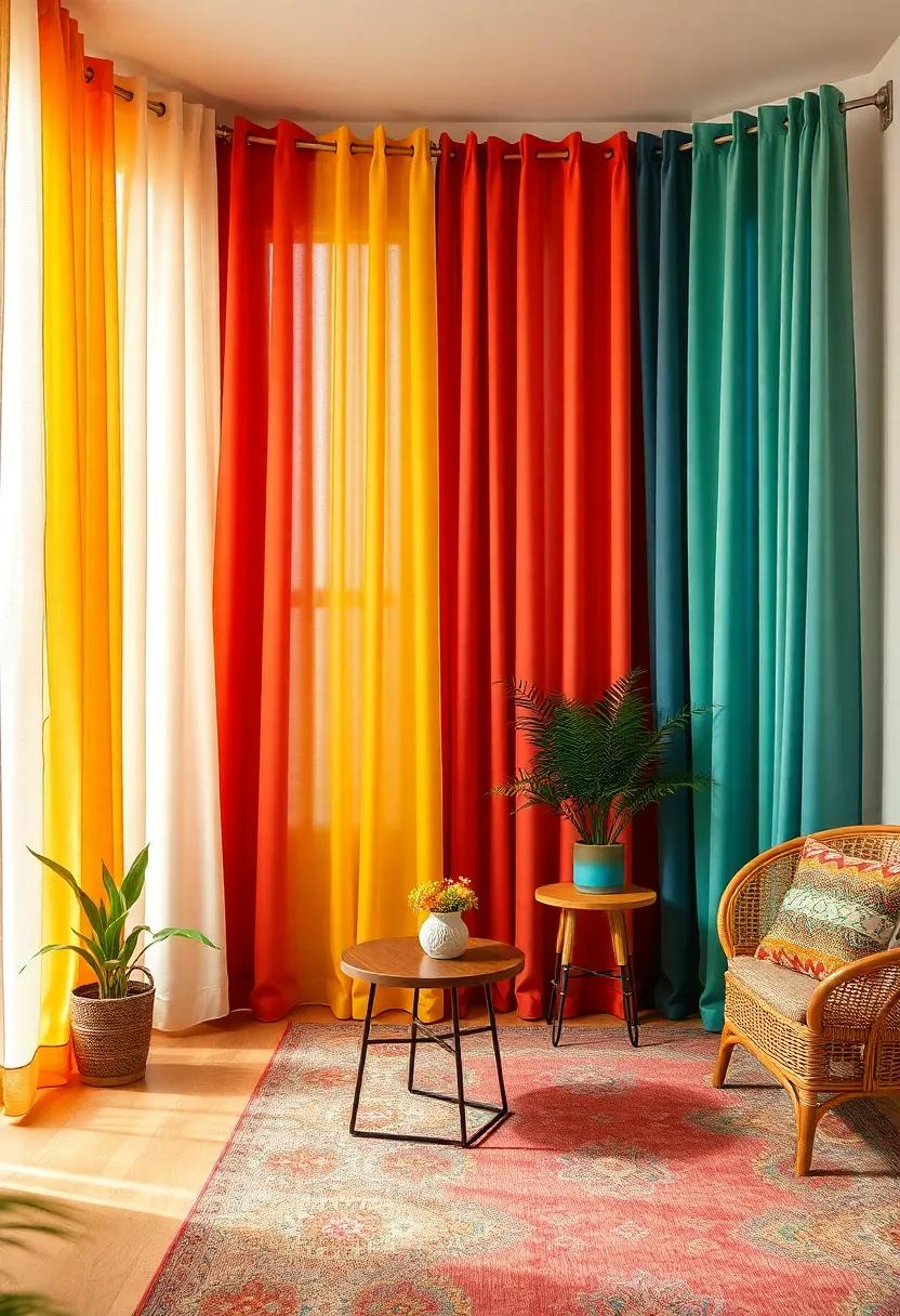 Infuse Energy: Colorful curtains can instantly uplift the‌ mood of a room, creating an energetic and​ lively​ atmosphere perfect ⁣for relaxation and creativity