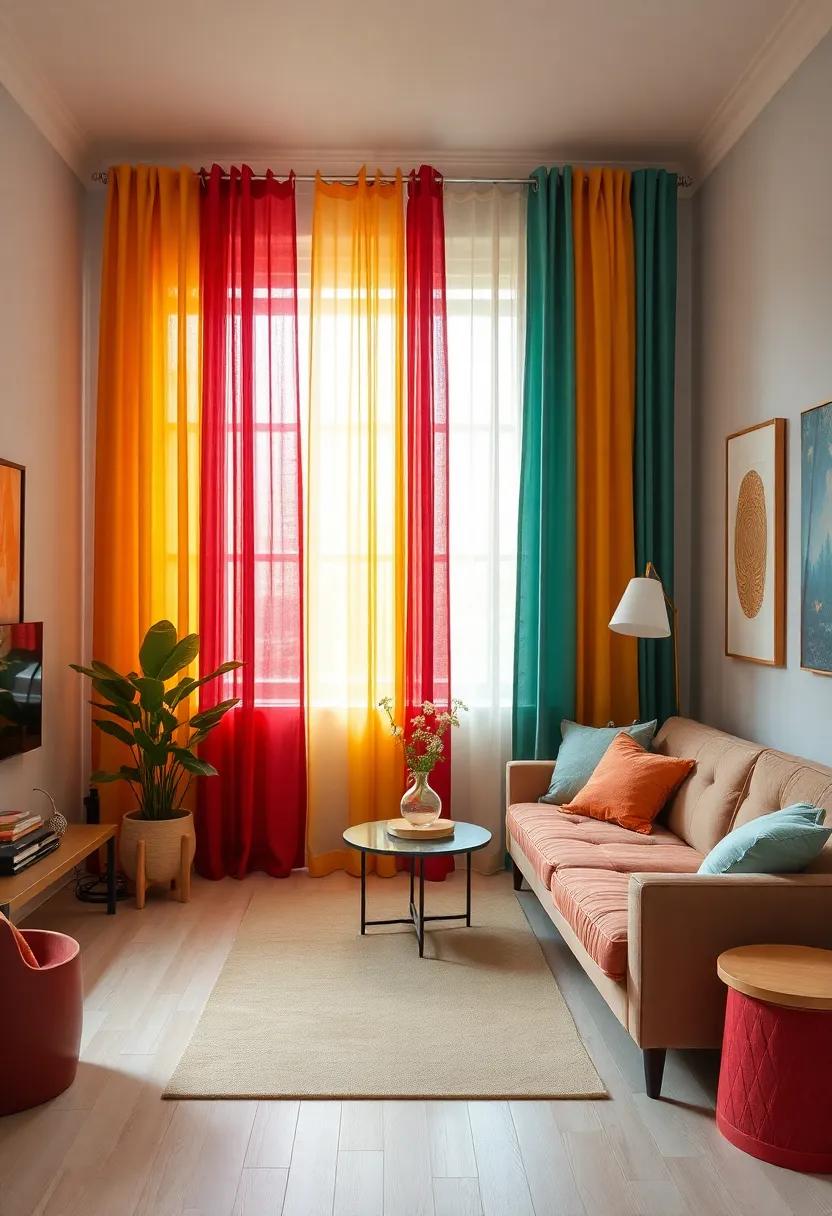 Soften Hard Edges:⁢ Introduce softness to sharp ⁤furniture and architectural details, ⁣as‌ colorful drapes ​can provide a ⁤warm contrast to harder elements