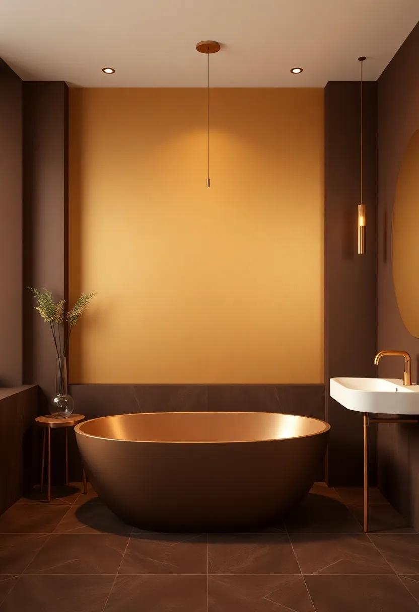 Elegant Color Gradients: Blending Chocolate Brown and gold