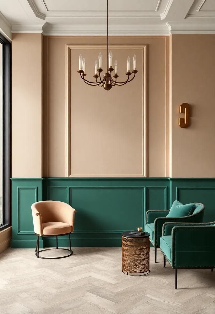 Statement Walls‌ That Feature the ⁢Beauty ‍of ‌Emerald⁤ and Taupe