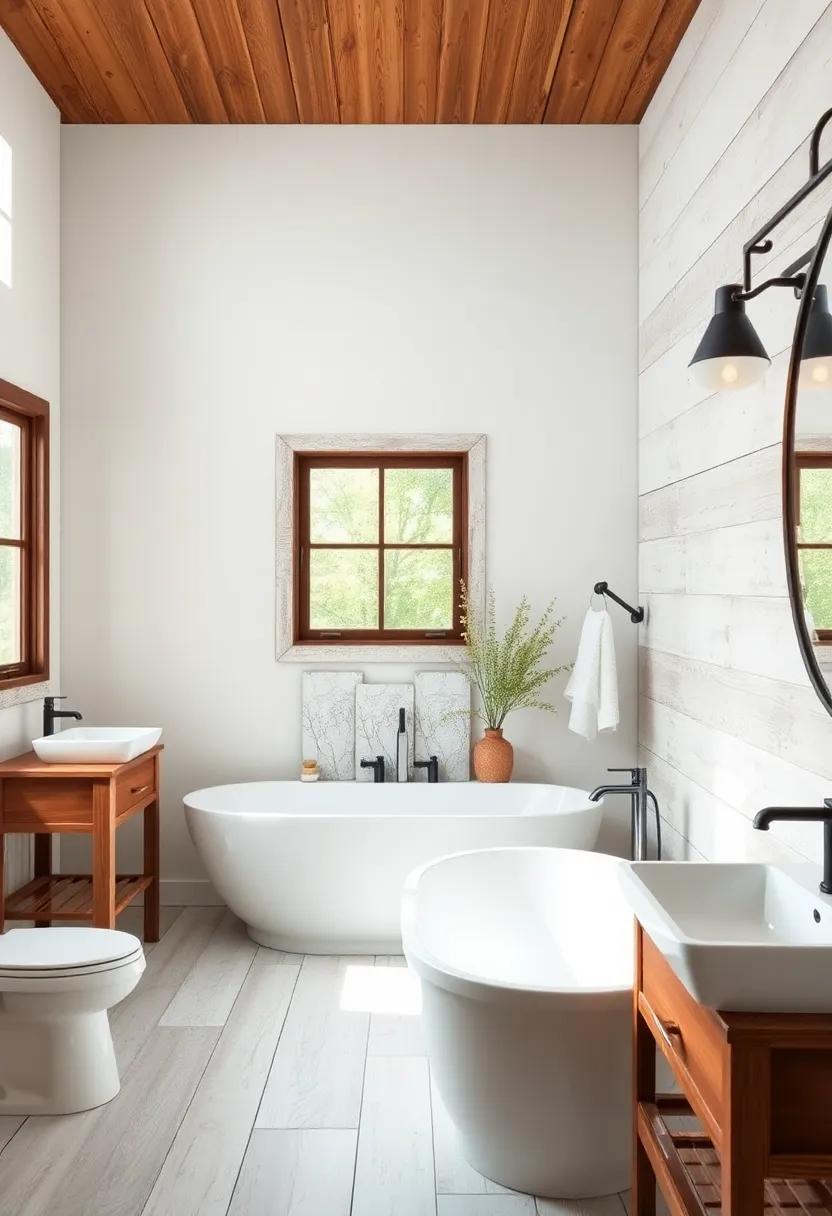 Embracing the Warmth of‍ Distressed Wood in Your Farmhouse Bathroom