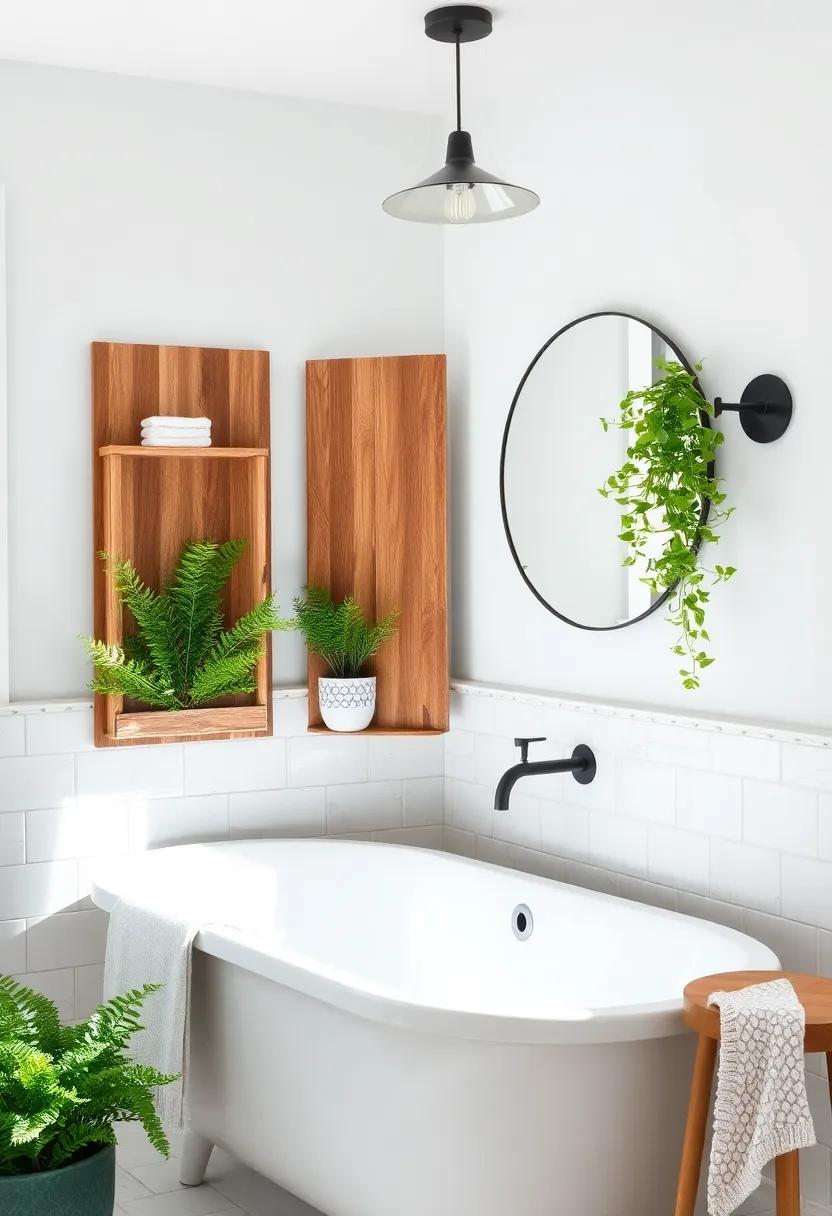 Nature Inspired: Using Greenery to Freshen Up rustic Bathroom Design