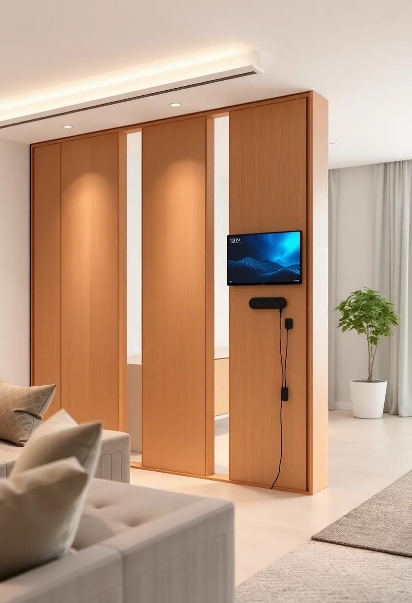 Integrated ​Tech Hub: A foldable partition with built-in charging stations and cable management, merging technology ⁤with stylish separation