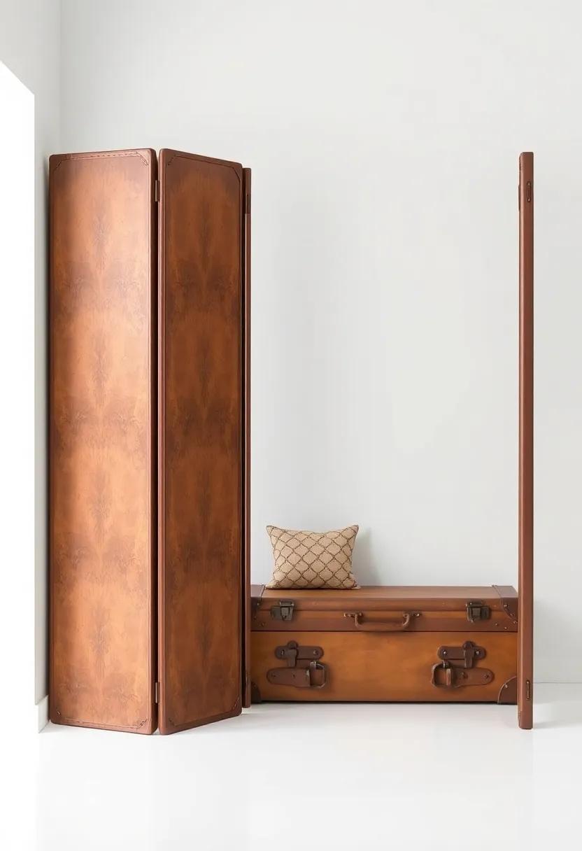 Vintage Suitcase Screen:‍ A folding partition made ‍from repurposed suitcases, blending nostalgia with functionality for those⁤ who love a⁣ unique touch