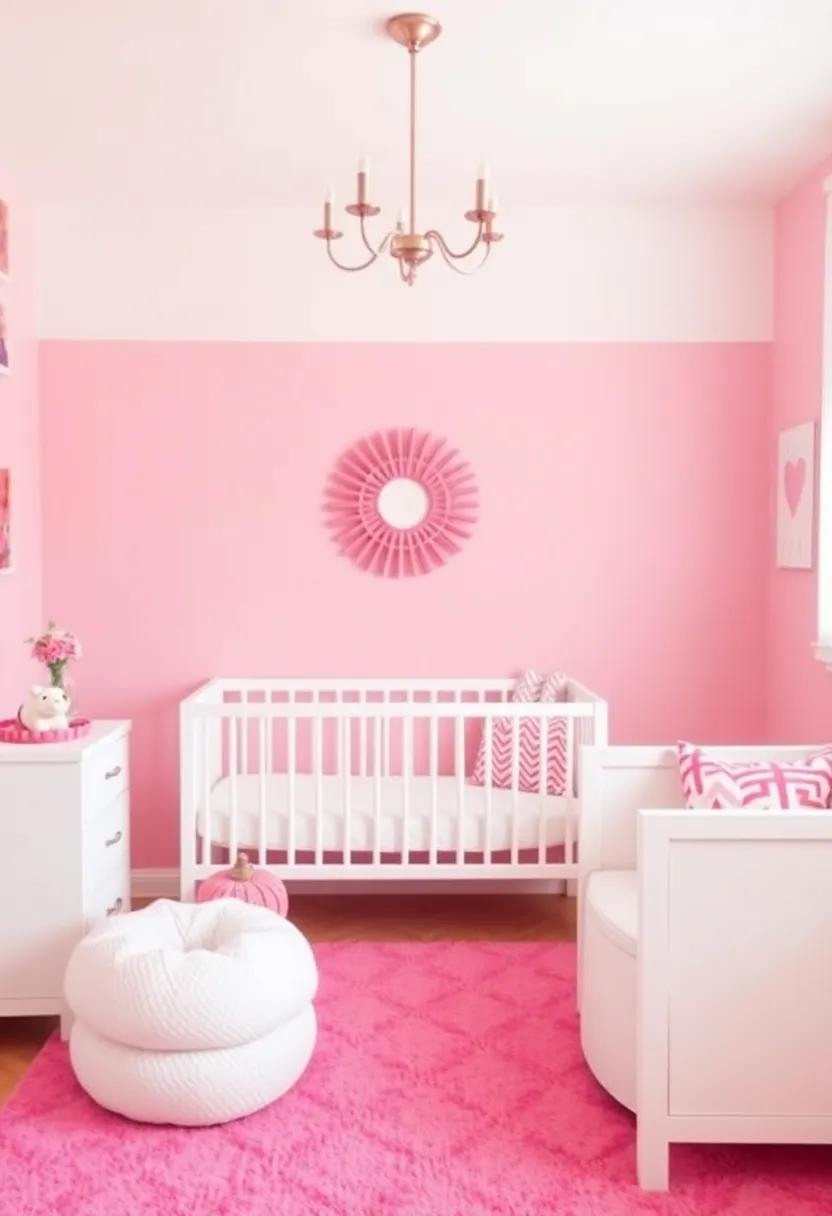 Whimsical Inspiration in ‌Fuchsia and White for⁢ a Cozy‌ Nursery retreat