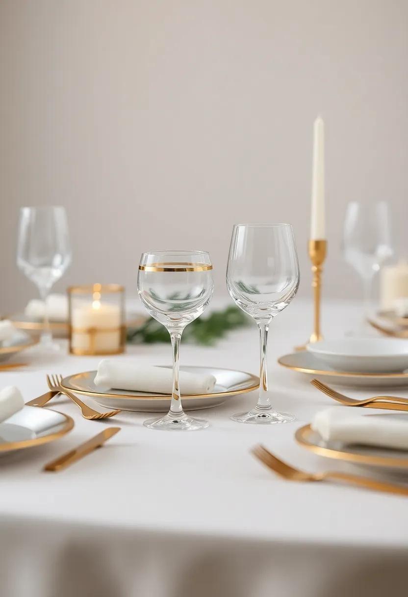 Delicate Gold Rimmed Glassware for Extra Glamour