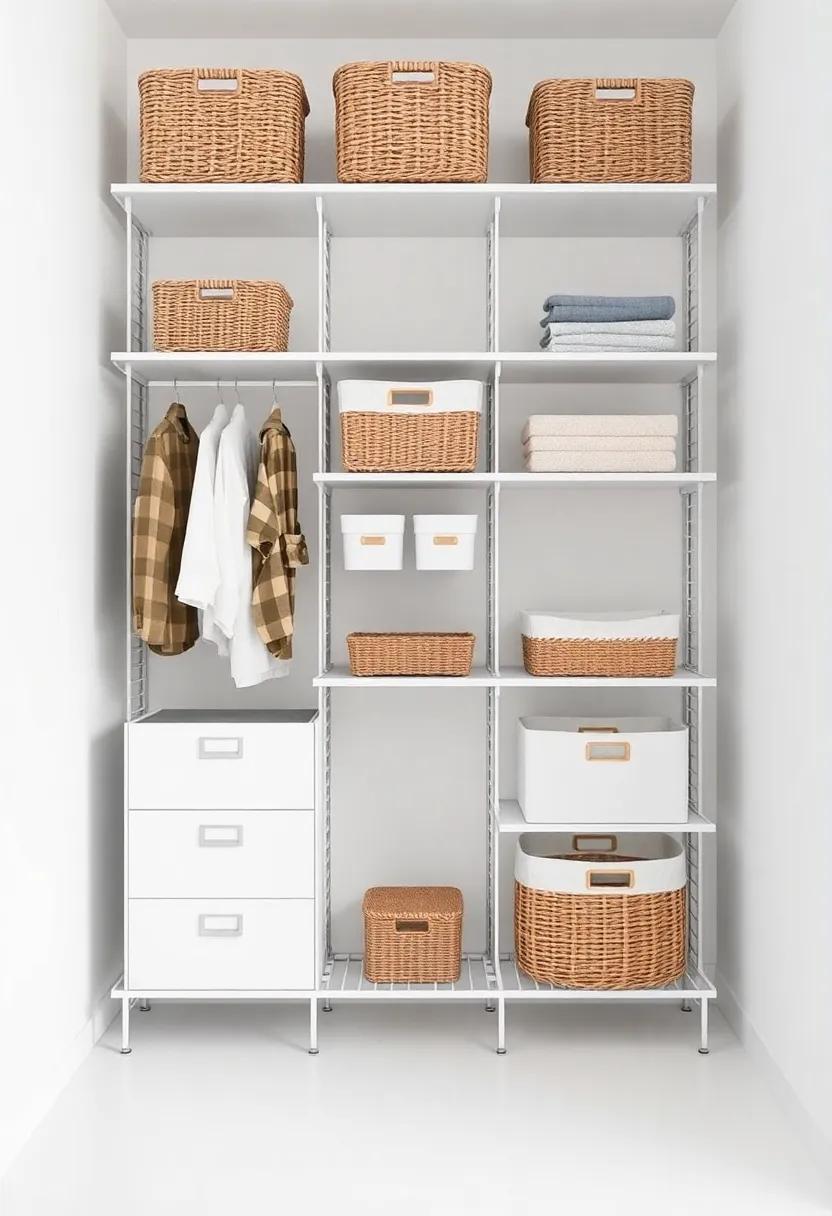 Incorporating​ Baskets and bins for Perfect Vertical Storage