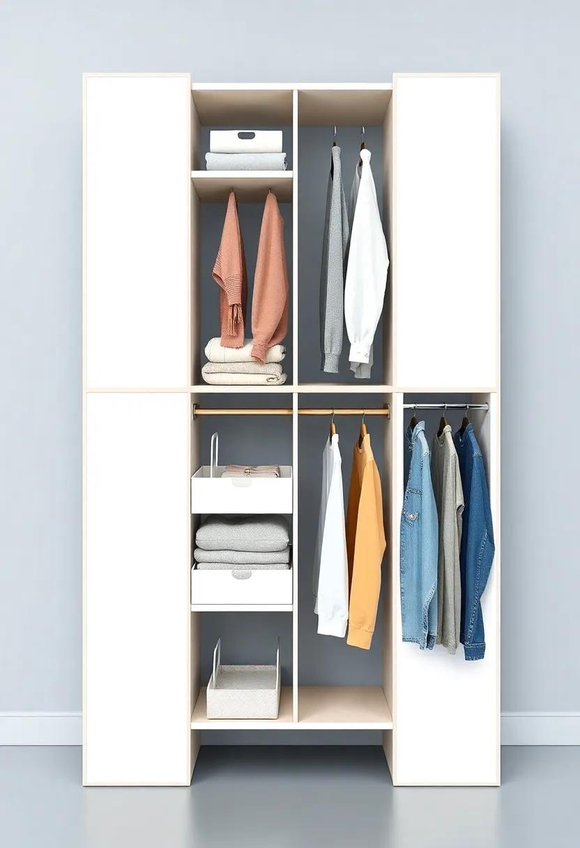 Utilizing Vertical ⁣Dividers for Organized Garment Separation
