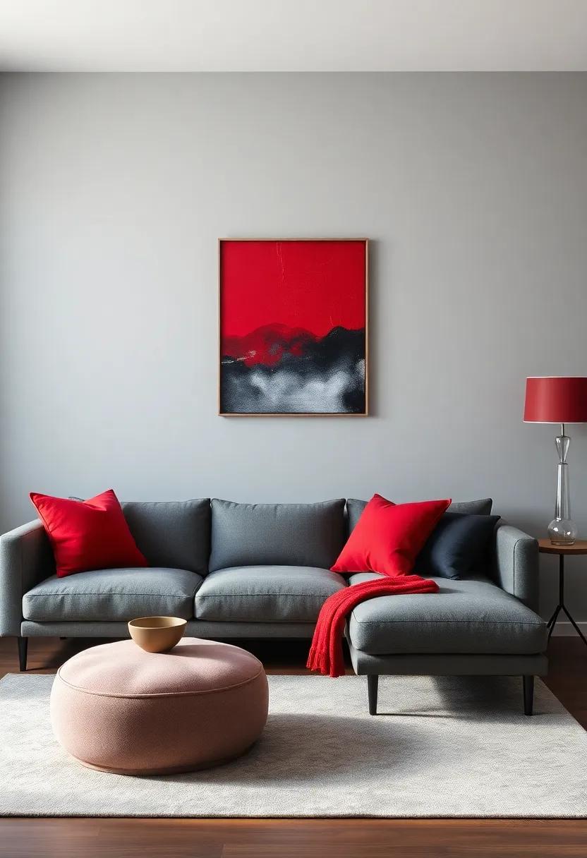 Ruby Red and‍ Charcoal Gray: ⁢Make a ⁢bold statement ⁢with passionate reds ⁢paired ⁢with the sophistication of gray for ⁢a modern yet ​timeless⁢ look