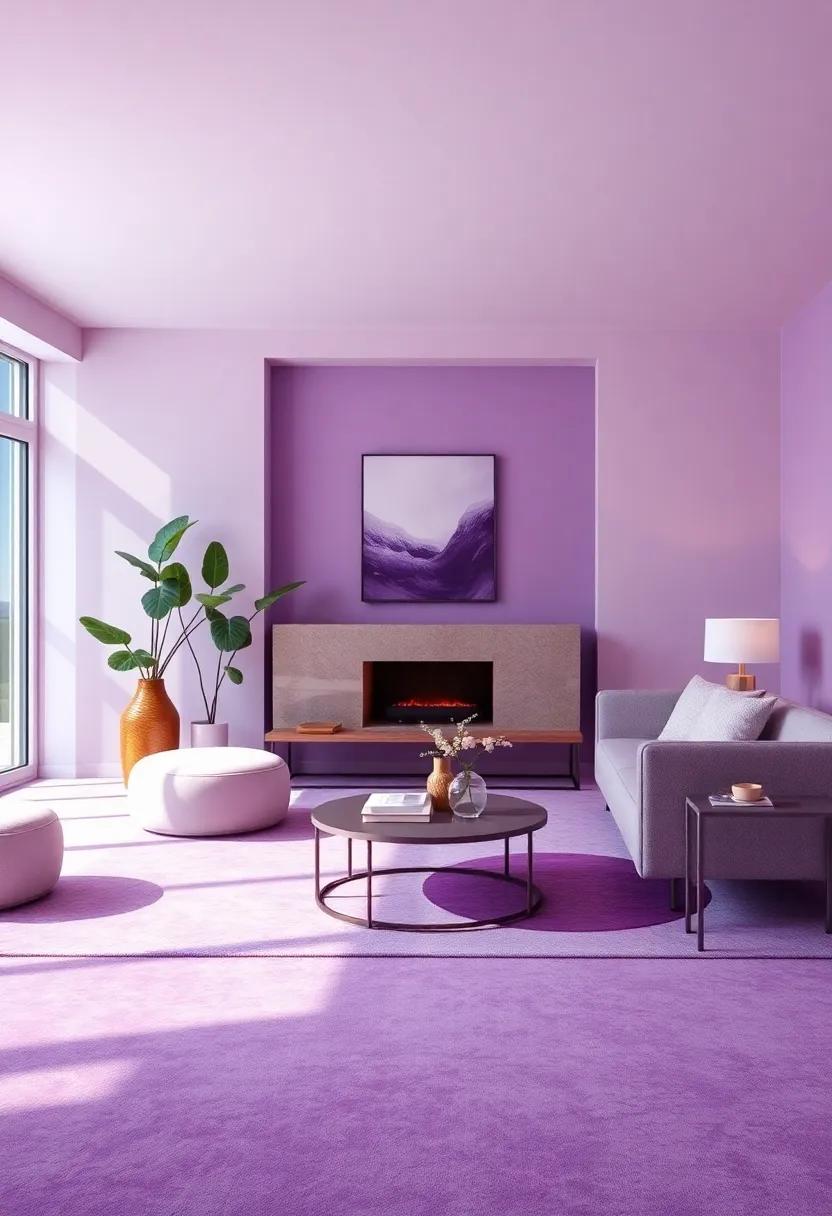 Amethyst⁣ Purple and Soft Lavender: engage the senses with soothing purples, creating an ‌inviting atmosphere perfect ​for relaxation and reflection