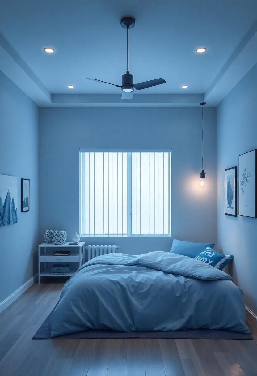 Illuminating the Room with Trendy Light Fixtures in Blue hues