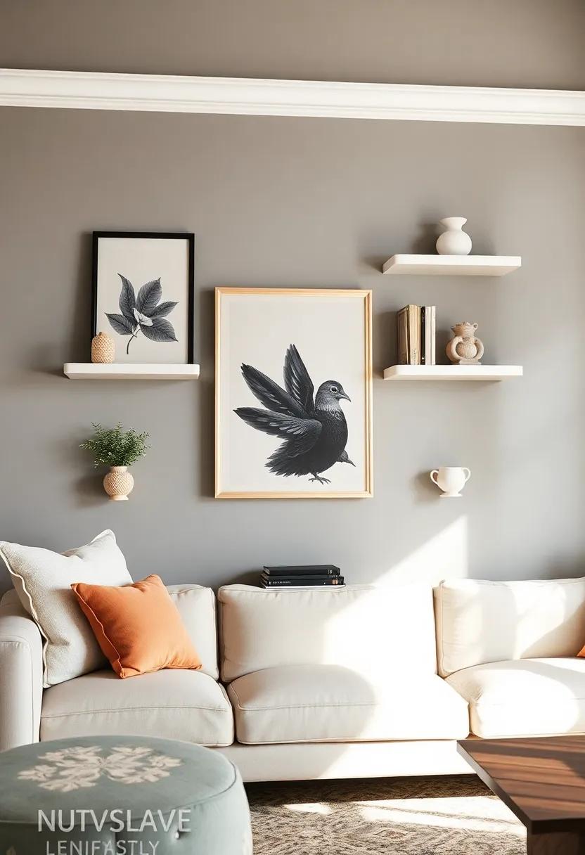 Decorative Wall Art that Serves as Storage: Enhance your decor⁢ with wall art that incorporates hidden shelves⁤ behind paintings‌ or mirrors to stash lightweight items