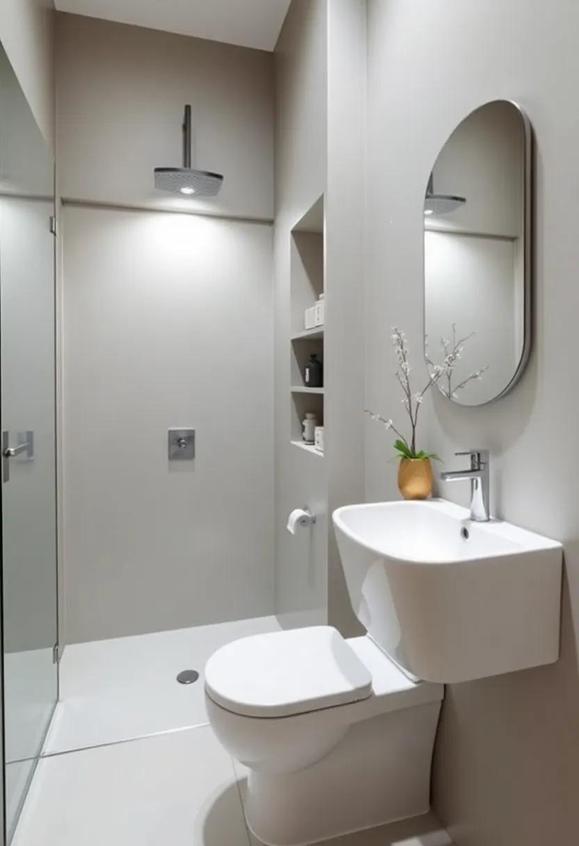 Built-in Niches: Design built-in niches within the shower or above the toilet to store products neatly, maximizing space while maintaining a sleek look