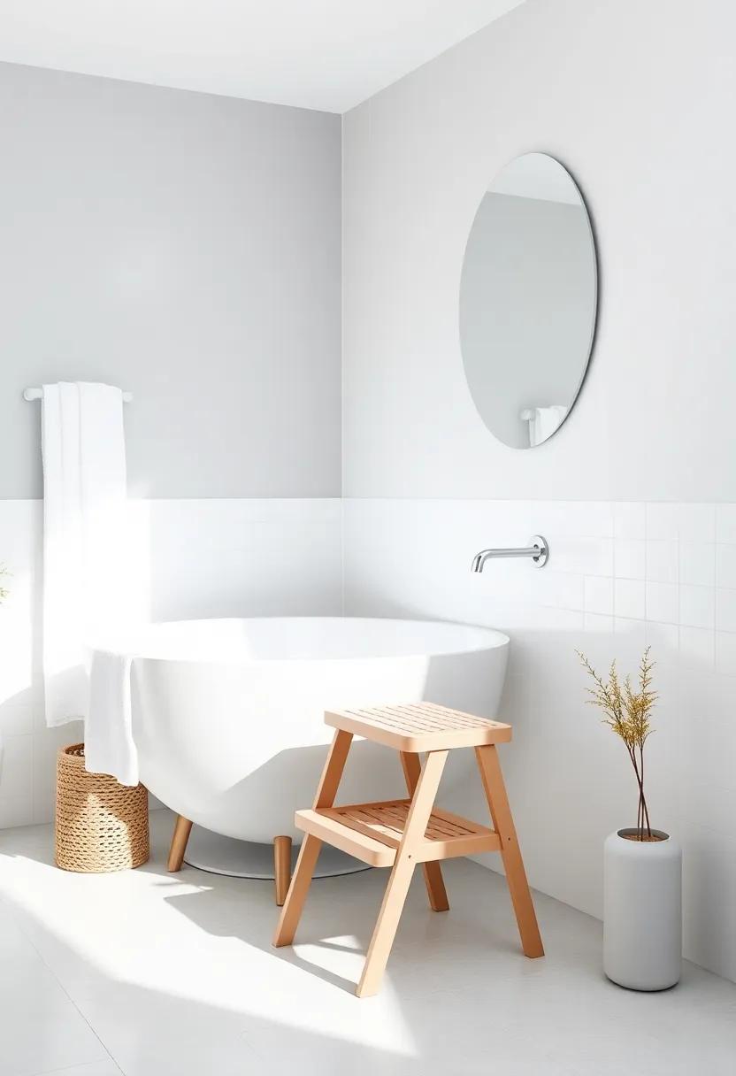 Minimal Step Stool: A sleek, foldable step stool provides function when you need it while remaining out of sight and mind when it’s not in use