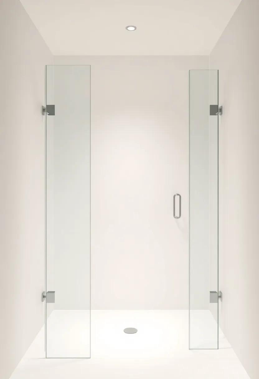 Consider a step-in shower without a door for uninterrupted access, promoting a fluid design that embodies modern minimalism