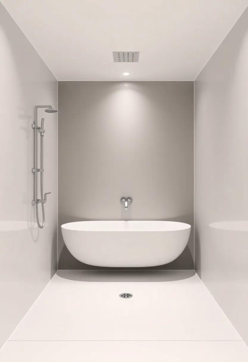 Consider a hidden plumbing system for a clean and refined look, eliminating visual clutter while enhancing functionality