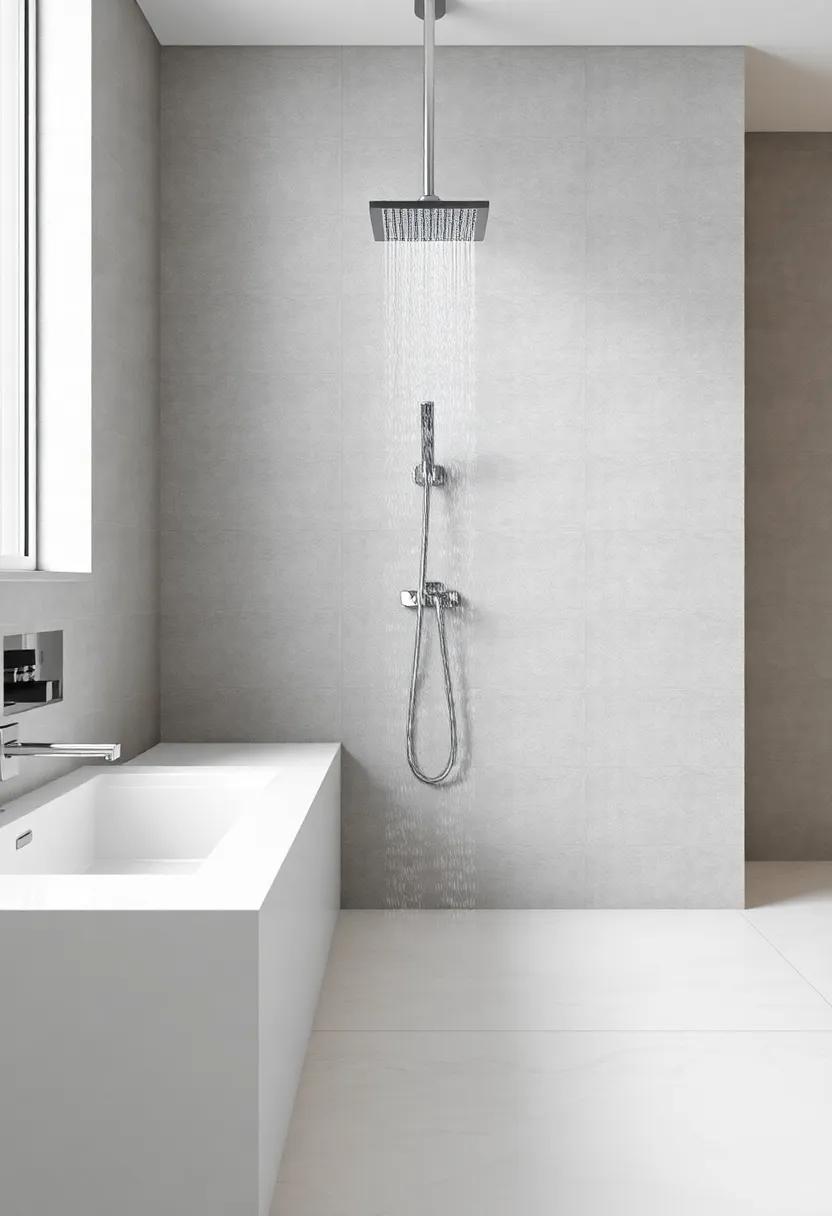 Elevate the shower experience with a rainfall shower panel that exudes elegance while providing various invigorating water settings