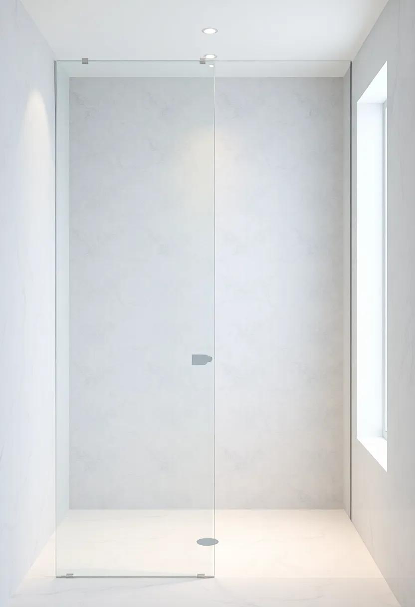 Experiment with a tinted glass divider that offers subtle privacy while maintaining an airy feel and beautiful seamlessness